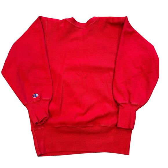 Vtg 80s Cornell Reverse Weave Warm Up Red Champion Crewneck Sweatshirt Medium - Picture 2 of 9